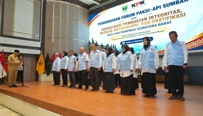 Forum PAKSI Sumbar Dikukuhkan, Mahyeldi Minta Penyuluh Antikorupsi Turun ke Masyarakat