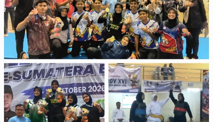 Tanah Datar Menggila di Arena Pencak Silat Porprov XVI, Sabet 3 Emas, 1 Perak dan 1 Perunggu
