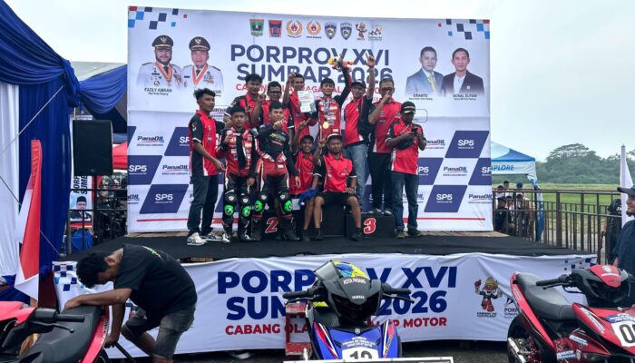 Balap Motor Padang Borong 3 Emas, Bidik Juara Umum Porprov Sumbar 2026