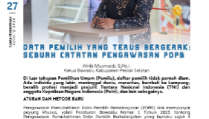 Momentum Sumpah Pemuda, Bawaslu Pesisir Selatan Rilis Suara Pengawasan Edisi Kedua